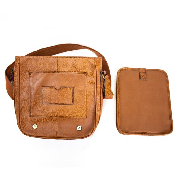 Aldo Brown Leather Small Crossbody w/ Tablet Holde - Picture 6 of 8
